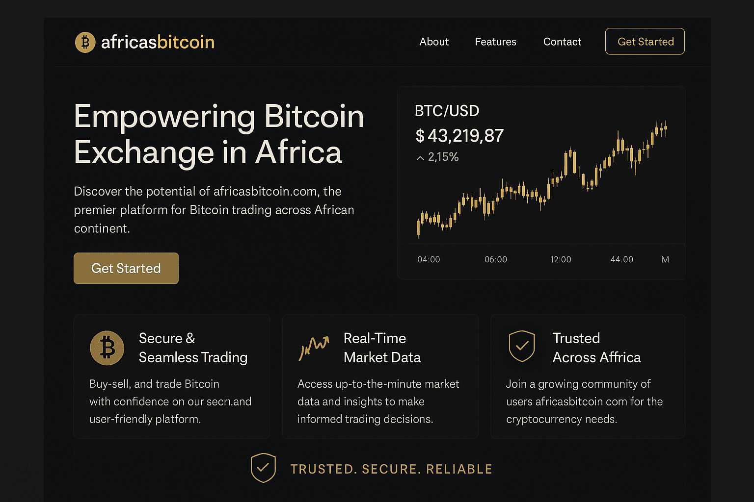 africasbitcoin.com website mockup